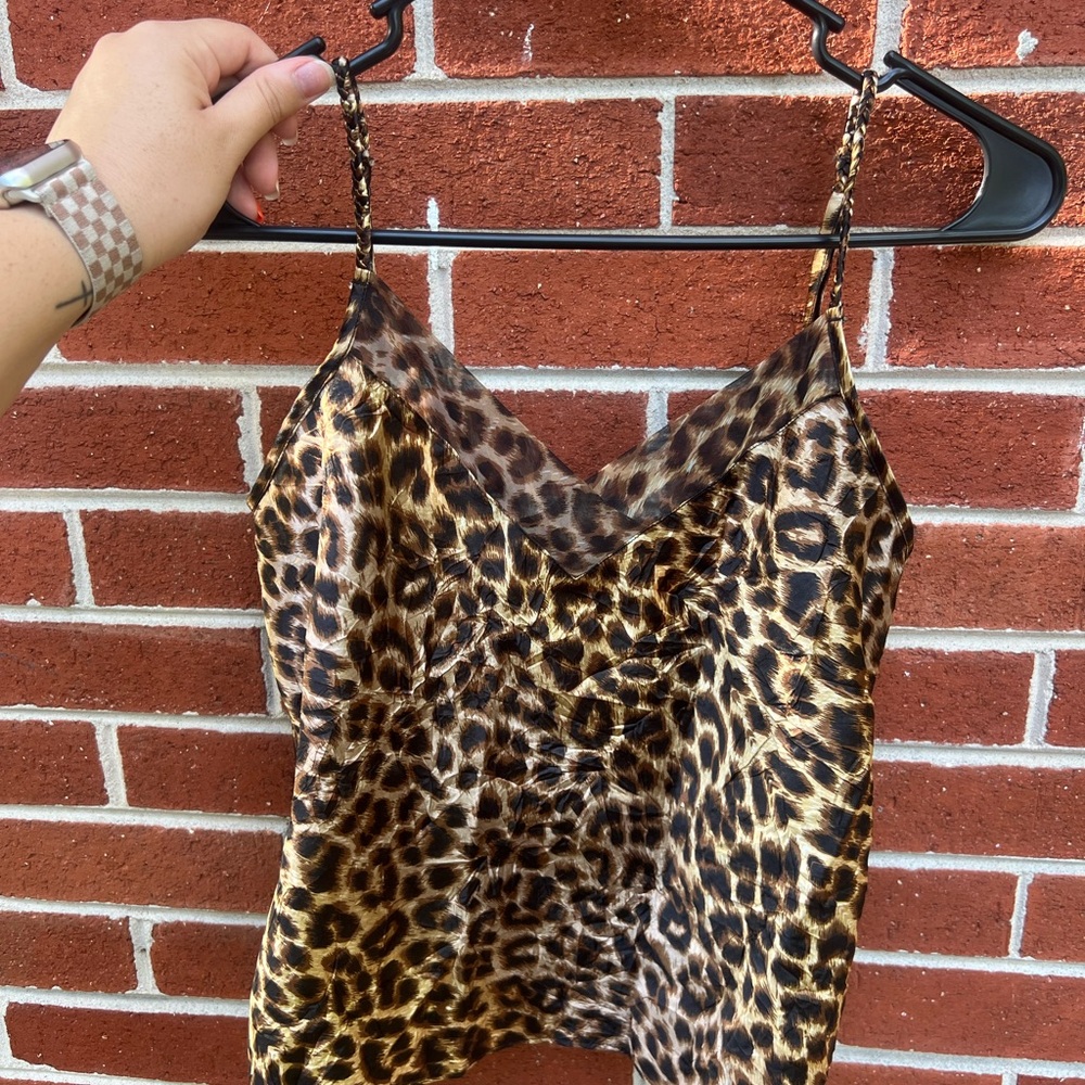 Leopard Print Cami Top Y2K